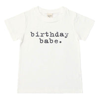 New Children's Baby Half-sleeve Magenta Letter Birthday Print Tops
