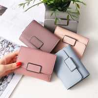 Women's Short And Simple Plaid Fashion Wallet