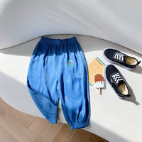 Children's Thin Anti Mosquito Pants Blue Casual Pants