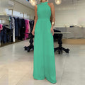 Casual Solid Color Irregular Hollow-out Jumpsuit