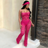 Women's Suspender Jumpsuit Wide Leg Pants