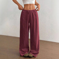 All-matching Lace-up Waist Trimming Fashion Casual Women's Trousers