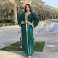 Dress With Hot Diamond Ribbon Lace Dubai Muslim Robe