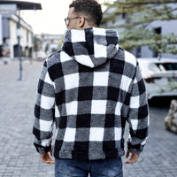 European And American Autumn And Winter Plaid Pattern Imitation Fur Men's Break