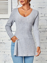 Womens Stylish Casual Slim-fit Knit Top