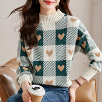 New Small Idle Style Loose Soft Glutinous Half Turtleneck Sweater
