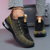Plus Size Women's Breathable Shoes Flat Fashionable Flyknit