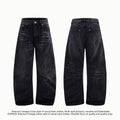 American Washed Old Lightning Crack Jeans