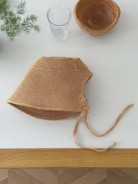 Womens French-style Flat-top Wide-brimmed Fisherman Hat