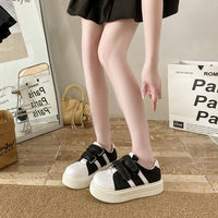 Women's Shell Star Thick-Soled Sneakers 2026 Spring New Arrival, Elevator White Shoes, Velcro Casual Sports Shoes For Women