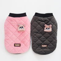 Autumn And Winter Casual Warm Plaid Jacket Small Dog