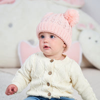Solid Color Twisted Woolen Yarn Double Ball Children's Hat