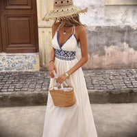 Fashionable Geometric Jacquard Holiday Womens Dress