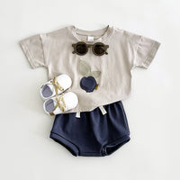 Baby Lemon Patch Short Sleeve Suit