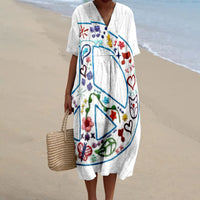 Women's Shirt-style Pocket Short-sleeve Dress
