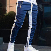 Long Trousers  Men's  Sports  Running  Double Pocket Zipper Pants