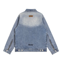 American Retro Washed And Worn Denim Jacket For Men