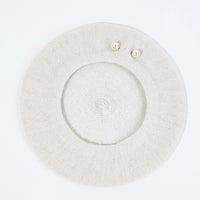 Woolen Large Pearl Decoration Beret Women's Fall Winter Fashion