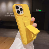 Candy Color Bracket Silicone Phone Case