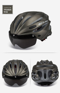 Mountain Bike Integrated Riding Cap Magnetic Goggles Helmet