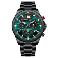 Men's Multi-functional Luminous Steel Strap Quartz Watch