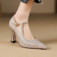 Low-cut Cheongsam Wedding Banquet Shoes Womens High Heels