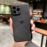 Solid Color Yangbuck Leather Phone Case