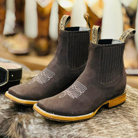New European And American Embroidered Sleeve Chelsea Martin Boots Men's