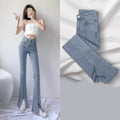 Split Micro Flared Jeans High Waist Slimming Women's Wide-leg Pants