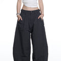 American Retro Plaid Lazy Wide Leg Machete Casual Pants For Women