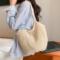 Hand-woven Hollow Shoulder Support Extra Large Bag