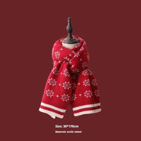 New Year Gift Red Lovers Wild Plaid Warm Wool Scarf