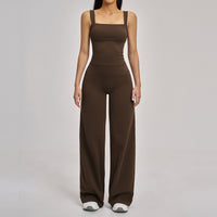 Women's Straight-Leg Wide-Leg Sports Tank Top Set