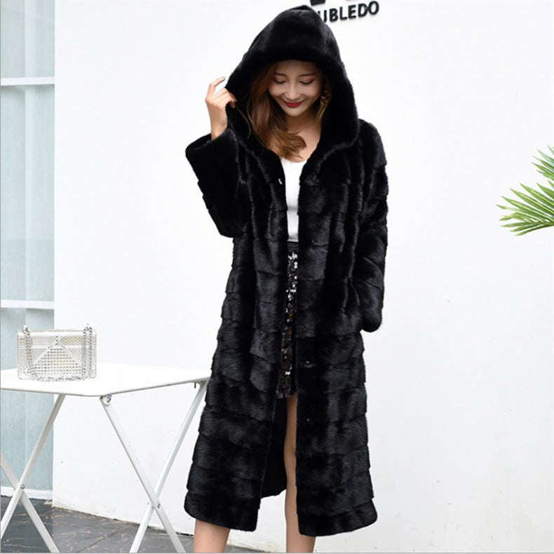 Fur Long Coat Thickened Warm