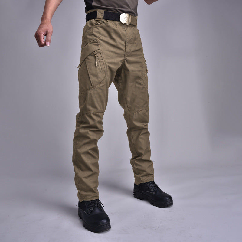 Tactical Pants Plaid Fabric IX9 City Military Fans Multi-pocket Overalls