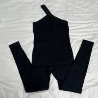 New One Shoulder Sports Jumpsuit For Women