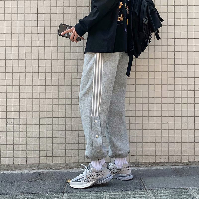 Spring And Autumn Student Track Pants Korean Style