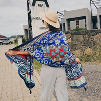 Ethnic Style Cotton And Linen Scarf Seaside Travel Oversized Beach Towel