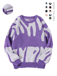 Men's Minimalist Printed Versatile Knit Sweater