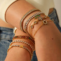 Full-Crystal Zircon Flower Stainless Steel Bracelet