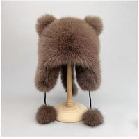 Women's Winter Faux Fur Raccoon Hat