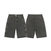 American Retro Black And Red Double Zipper Washed Do The Old Cowboy Shorts