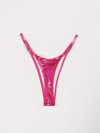 Swim Trunks Sexy Lady's Briefs Solid Color T-back