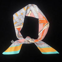 Spring Belt Chain Winding Bag Small Silk Ribbon Women's Twill Artificial Scarf