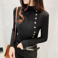 Autumn And Winter New Half Turtleneck Pullover Long Sleeve Slim Fit Sweater