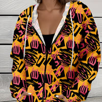 Casual All-matching Fashion Trendy Plaid Stitching Breathable Zipper Sweater