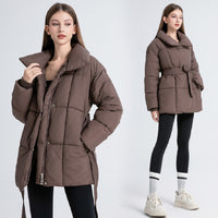 Plus Size Women's Mid-length Down Cotton-padded Jacket Thickened