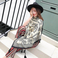 Ethnic Style Cotton And Linen Scarf Seaside Travel Oversized Beach Towel