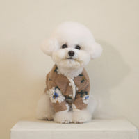 New Warm Lamb Wool Flower Dog Sweater
