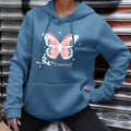 Butterfly Self-printed Drawstring Sweatshirt Female